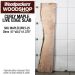 LIVE EDGE FIGURED MAPLE SLAB 51”L X 8.5”W X 1.375” THICK
