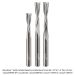 SOLID CARBIDE RAISED LAND MORTISE AND TENON BIT, 1/4" SH, 1/4" D, 3-PC SET