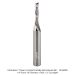 Ultra-Shear Solid Carbide 2-Flute Down-Cut Spiral Router Bit, 1/4" Shank, 1/8" Cutting Diameter, 1/2" Cutting Length, 2" Overall Length