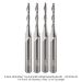 Ultra-Shear Solid Carbide 2-Flute Up-Cut Spiral Router Bit, 1/4" Shank, 1/8" Cutting Diameter, 13/16" Cutting Length, 2-1/2" Overall Length, 4-Pack