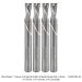 Ultra-Shear Solid Carbide Down-Cut Spiral Router Bit, 1/4" Cutting Diameter, 3/4" Cutting Length, 2-1/2" Overall Length, 1/4" Shank, 4 Pack
