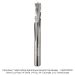 Ultra-Shear 3-Flute Solid Carbide Spiral Router Bit with Chip Breaker, Down-Cut, 1/4" Shank, 1/4" Dia., 3/4" length of cut, 2-1/2" Overall Length