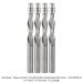 Ultra-Shear Solid Carbide Spiral FlushTrim Router Bit, 1/4" Shank, 1/4" Diameter, 1" Cutting Length, Down-Cut, 2-Flute, 3" Overall Length, 4-Pack