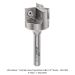 Ultra-Shear Carbide Insert Spoilboard Bit, 3-Flute, 1” Diameter, 1/4" Shank