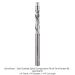 Ultra-Shear Solid Carbide 2+2-Flute Spiral Compression Flush Trim Router Bit, 1/4" Shank, 1/4" Diameter, 1-1/4" Cutting Length