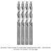 Ultra-Shear Solid Carbide 2-Flute Flush Trim Down-Cut Spiral Router Bit, 1/4" Shank, 1/4" Cutting Diameter, 1.25" Cutting Length, 3-1/2" Overall Length, 4-Pack