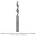 SOLID CARBIDE DOWN CUT FLUSH TRIM, 2 FL, 1/4" SH, 1/4" DIA, 1-1/4" CL, 3-1/2" OAL OPEN BOX