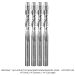 Ultra-Shear Solid Carbide 2-Flute Flush Trim Up-Cut Spiral Router Bit, 1/4" Shank, 1/4" Cutting Diameter, 1.25" Cutting Length, 3-1/2" Overall Length, 4-Pack