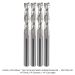 Ultra-Shear Solid Carbide 2-Flute Upcut Spiral Router Bit,  1/4" Shank, 1/4" Diameter, 1-1/4" Cutting Length, 3" Overall Length, 4 Pack