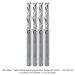 4 Pack, Ultra-Shear Solid Carbide 2+2-Flute Spiral Compression Router Bit, 1/4" Shank, 1/4" Diameter, 1-1/2" Cutting Length, 3-1/2" Overall Length
