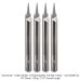 Ultra-Shear 1-Flute Solid Carbide 15 Degree Engraving Bit, 1/32 Flat, 1/4" Shank, 2-1/2" Overall Length, 4-Pack