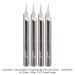 Ultra-Shear 1-Flute Solid Carbide 15 Degree Engraving Bit, Pencil Tip, 1/4" Shank, 2-1/2" Overall Length, 4-Pack