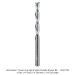 Ultra-Shear Solid Carbide 2-Flute Down Cut Spiral Router Bit, 1/4" Shank, 1/4" Diameter, 1-3/4" Cutting Length, 3.5" Overall Length