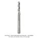 Ultra-Shear Solid Carbide Ball Nose, 1/4" Shank, 3/16" Diameter, 3-Flute, 3/4" Cut Length, 2-1/2" Overall Length
