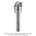 Ultra-Shear 3-Flute Compact Shallow Pattern Router Bit, Carbide Headed, 1/4" Shank, 1/2" Diameter, 3/16" Cutting Length, 1-13/16" Overall Length