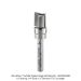 CARBIDE TIPPED HINGE MORTISING BIT, 2-FL, 1/4" SH, 1/2" D, 1/2" CL, 2" OAL, W/BEARING OEPN BOX