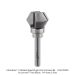 Ultra-Shear, 2-Flute, Carbide Tipped, V-Groove Finger Groove Bit, 1/4" Shank, for 1" Thick Board