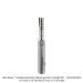 CARBIDE HEAD MICRO BEARING PATTERN BIT, STRAIGHT, 1/4" SH, 2 FL, 3/16" DIA, STRAIGHT, 1/4" CL, 2" OAL OPEN BOX