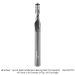 Solid Carbide Micro Bearing Flush Trim, 3/16" DIA, 1/4" Shank, 2-Flute, Spiral Up-Cut, 3/8" CL, 2-1/2" OAL