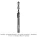 Solid Carbide Micro Bearing Flush Trim, 3/16" DIA, 1/4" Shank, 2-Flute, Spiral Up-Cut, 9/16" CL, 2-1/2" OAL