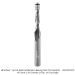 Solid Carbide Micro Bearing Flush Trim, 3/16" DIA, 1/4" Shank, 2-Flute, Spiral Up-Cut, 3/4" CL, 2-1/2" OAL