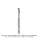 SOLID CARBIDE RAISED LAND MORTISE AND TENON BIT, 2-FL, 1/4" SH, 1/4" D, 7/8" CL, 2-1/2" OAL