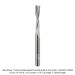 SOLID CARBIDE RAISED LAND MORTISE AND TENON BIT, 2-FL, 1/4" SH, 1/4" D, 1-1/8" CL, 3" OAL