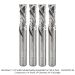 SOLID CARBIDE STUBBY COMPRESSION, 1/4" SH, 2-FL, 1/4" DIA, 3/4" CL, 2" OAL, 4-PACK