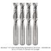 SOLID CARBIDE STUBBY UPCUT, 1/4" SH, 2-FL, 1/4" DIA, 7/8" CL, 2" OAL, 4-PACK