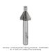 Carbide Tipped Micro Bearing Chamfer Bit, 1/4" Shank, 2-Flute, 30 Degree, 3/8 Length of Cut, 3/16" Bearing