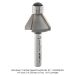 Carbide Tipped Double Bearing Chamfer Bit, 30 Degrees, 2-Flute, 1/4" Shank, 7/16" Cut Height, 7/8" Diameter