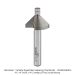 Carbide Tipped Micro Bearing Chamfer Bit, 1/4" Shank, 2-Flute, 45 Degree, 3/8 Length of Cut, 3/16" Bearing