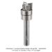 Ultra-Shear 3-Flute Compact Shallow Pattern Router Bit, Carbide Headed, 1/4" Shank, 1/2" Diameter, 1/4" Cutting Length, 1-13/16" Overall Length