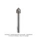 Carbide Tipptd V-Groove Bit, 90°, 2-Flute 3/8"D, 1/4"SH, 3/16" Cut Depth, 2" OAL