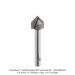 Carbide Tipptd V-Groove Bit, 90°, 2-Flute 1/2"D, 1/4"SH, 1/4" CUT DEPTH, 2" OAL