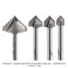 Carbide Tipped V-Groove Bit, 90°, 2-Flute 5/8"D,  1/4"SH, 4-PC Set