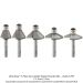Carbide Tipped Double Bearing Chamfer Bit 5-Piece Set, 2-Flute, 1/4" Shank