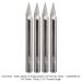 Ultra-Shear 1-Flute Solid Carbide 30 Degree Engraving Bit, 1/32" Flat Tip, 1/4" Shank, 2-1/2" Overall Length, 4-Pack