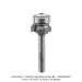 CARBIDE TIPPED ROUNDOVER, 3-FL, 1/4" SH, 1/16" RADIUS, 5/8" BEARING OPEN BOX