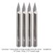 Ultra-Shear 1-Flute Solid Carbide 30 Degree Engraving Bit, Pencil Tip, 1/4" Shank, 2-1/2" Overall Length, 4-Pack