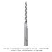 Ultra-Shear 3-Flute Solid Carbide Conical Ball Nose Bit. 1/4" Shank, 1 Degree, 1/8" Ball Diameter, 1-1/2" Cut Length, 3" Overall Length
