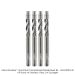 Ultra-Shear Solid Carbide 3-Flute Flush Trim Up-Cut Spiral Router Bit, 1/4" Shank, 1/4'" Cutting Diameter, .75" Cutting Length, 3" Overall Length, 4-Pack