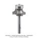Ultra-Shear 3-Flute Carbide Tipped Roundover Bit, 3/16 Radius,1/4" Shank, 5/8 bearing