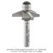Carbide Tipped Double Bearing Chamfer Bit, 67 Degrees, 2-Flute, 1/4" Shank, 3/16" Cut Height, 1-3/16" Diameter
