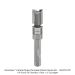 Template Pattern Bit, 1/4" Shank, 2-Flute, Carbide Tipped, 3/8" Dia., 1/2" Cut Length