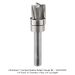 Ultra-Shear 3-Flute Compact Shallow Pattern Router Bit, Carbide Headed, 1/4" Shank, 1/2" Diameter, 3/8" Cutting Length, 1-13/16" Overall Length