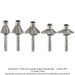 Carbide Tipped Double Bearing Chamfer Bit 5-Piece Set, 3-Flute, 1/4" Shank
