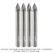 Ultra-Shear 3-Flute Solid Carbide 40 Degree Engraving Bit, Pencil Tip, 1/4" Shank, 2-1/2" Overall Length, 4-Pack