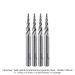 Ultra-Shear 4-Flute Solid Carbide Conical Ball Nose Bit. 1/4" Shank, 11 Degree, 1/16" Ball Diameter, 1" Cut Length, 2-1/2" Overall Length, 4-pack