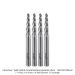 Ultra-Shear 4-Flute Solid Carbide Conical Ball Nose Bit. 1/4" Shank, 7 Degree, 1/8" Ball Diameter, 1" Cut Length, 2-1/2" Overall Length, 4-pack